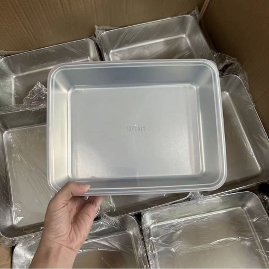 Nádoba na potraviny z nehrdzavejúcej ocele 304 (25 * 20 * 6 cm)