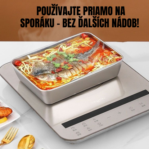 ✨Tác z nehrdzavejúcej ocele 304 – Bezpečné a praktické riešenie na uchovávanie potravín (25×20×6 cm)