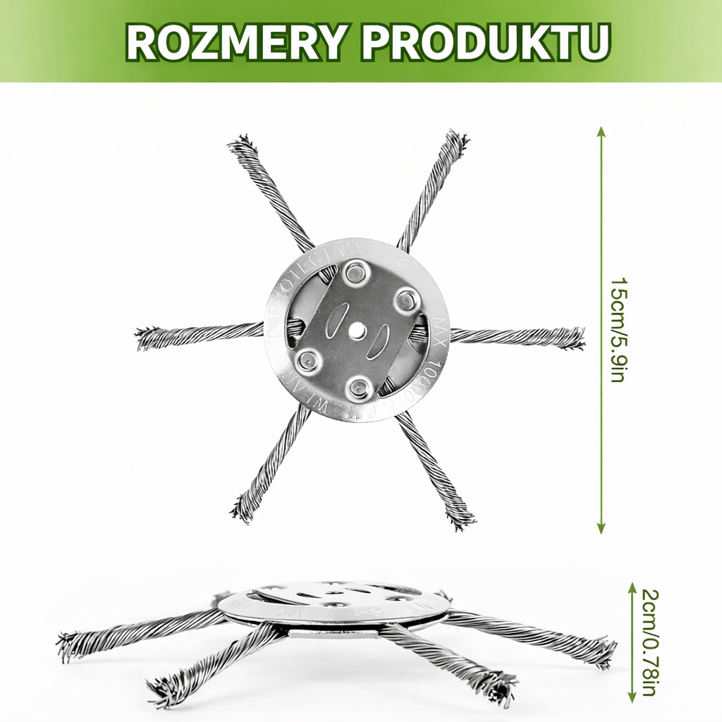 ⚡ Hlava Kosačky 6 Drôtov z Nehrdzavejúcej Ocele