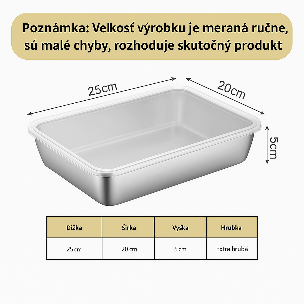 Nádoba na potraviny z nehrdzavejúcej ocele 304 – Dlhšia čerstvosť a maximálna bezpečnosť