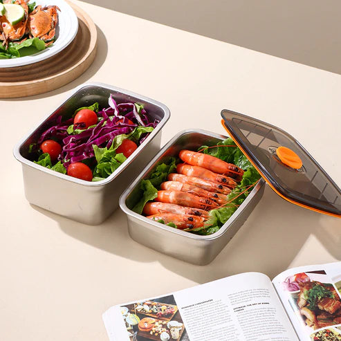 ⭐Súprava antibakteriálnych vákuových nádob z nehrdzavejúcej ocele 316 (19×13,5×5,5 cm)