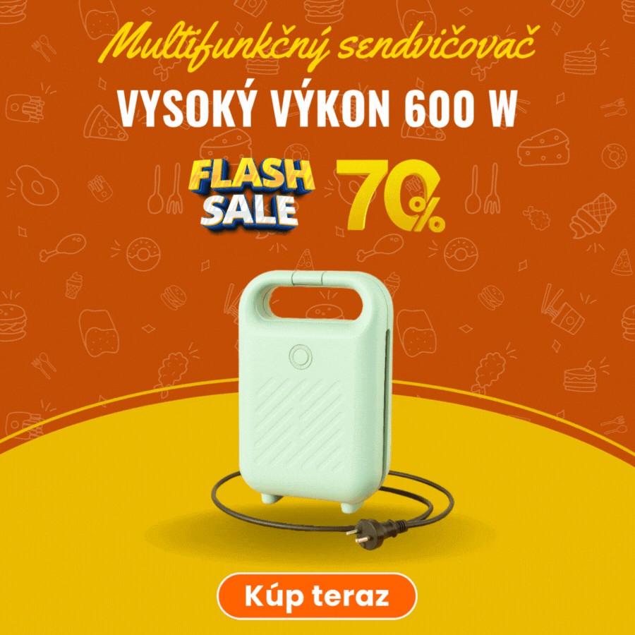 Kompaktný sendvičovač s nepriľnavým povrchom a výkonom 650 W