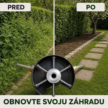 Oceľová vyžínacia hlava so 6 pletenými lankami pre krovinorezy