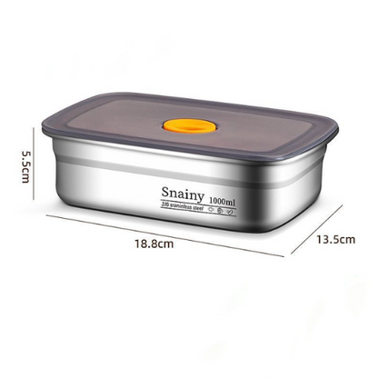 [🎁 Sada 6+3 zadarmo] Antibakteriálna Vákuová Nádoba Na Potraviny Z Nehrdzavejúcej Ocele Veľká 1000 ml (19 x 14 x 6 cm)