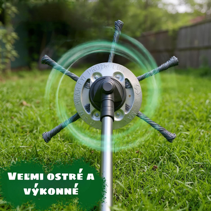 6-čepeľová hlava pre kosačku vyrobená z vysoko kvalitnej ocele: odstraňuje všetky druhy buriny