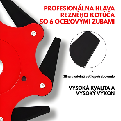 Žací kotúč na trávu so 6 oceľovými zubami (vrátane príslušenstva)