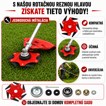 Oceľová 6-Zubová Žacia Hlavica (Príslušenstvo Je Súčasťou Balenia)