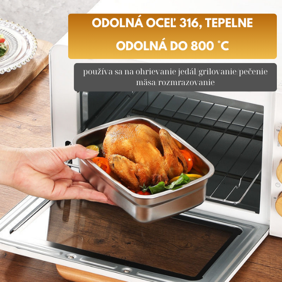 Hermetická vákuová nádoba z nehrdzavejúcej ocele 316 s antibakteriálnym povlakom – 1500 ml (19 × 14 × 8 cm)