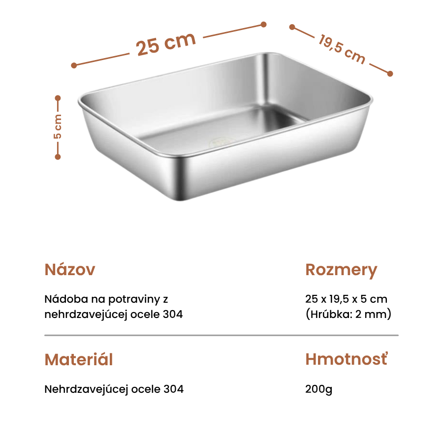 🇸🇰 Prémiová nádoba z nehrdzavejúcej ocele AISI 304 na potraviny - 2000ml