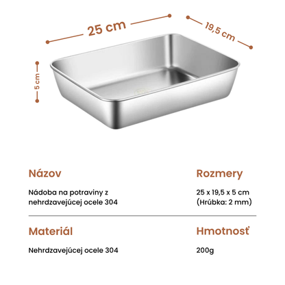🇸🇰 Prémiová nádoba z nehrdzavejúcej ocele AISI 304 na potraviny - 2000ml