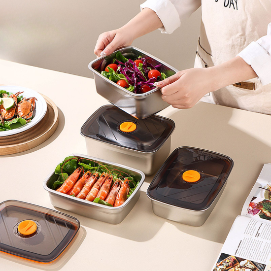 Hermetická vákuová nádoba z nehrdzavejúcej ocele 316 s antibakteriálnym povlakom – 1500 ml (19 × 14 × 8 cm)