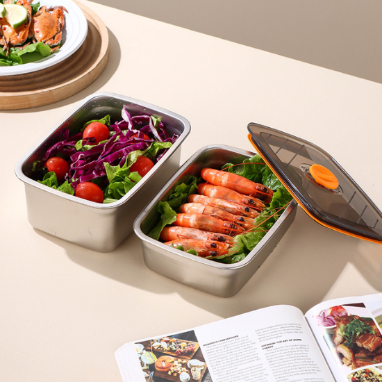 Hermetická vákuová nádoba z nehrdzavejúcej ocele 316 s antibakteriálnym povlakom – 1500 ml (19 × 14 × 8 cm)