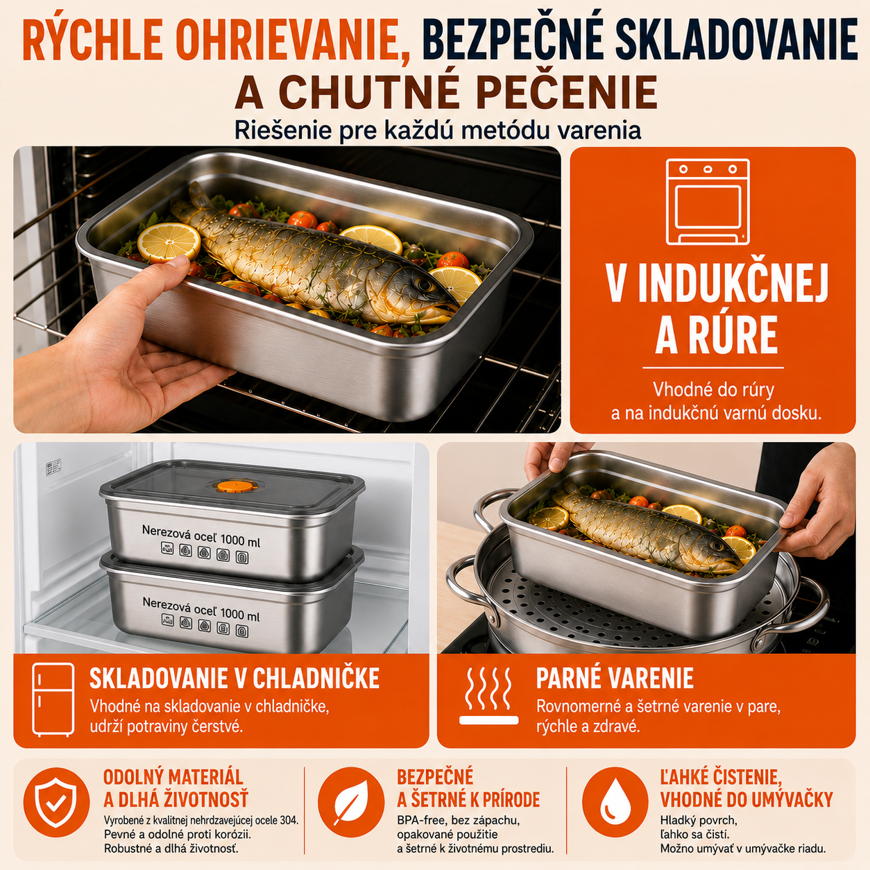 ⚜️Vákuová nádoba z ocele 316, 1000ML — nemecká kvalita | Čerstvé jedlo 5× dlhšie