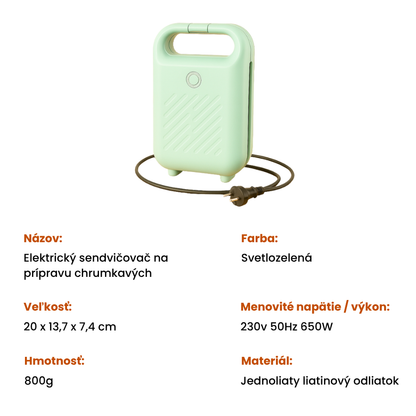 Kompaktný sendvičovač s nepriľnavým povrchom a výkonom 650 W