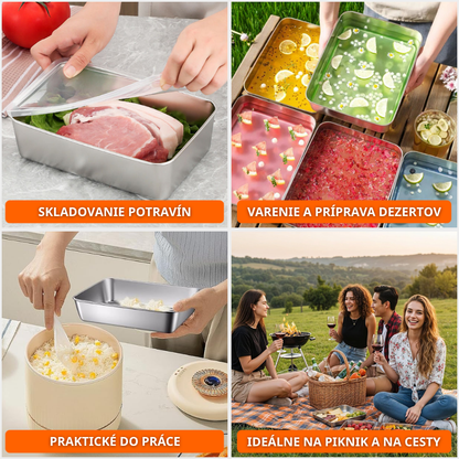 PRÉMIOVÁ NEREZOVÁ NÁDOBA 304 - Udrží potraviny čerstvé až 5× dlhšie