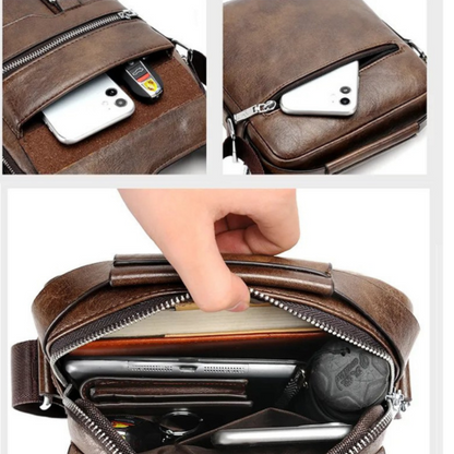 Pánska Kožená Taška Cez Rameno Vo Vintage Štýle