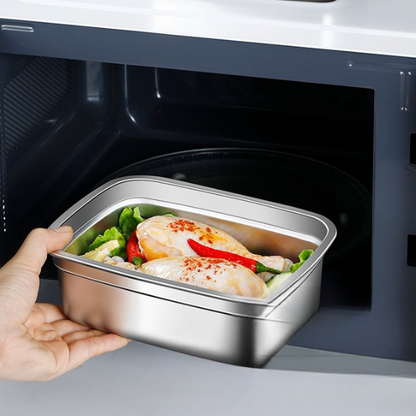 Hermetická vákuová nádoba z nehrdzavejúcej ocele 316 s antibakteriálnym povlakom – 1500 ml (19 × 14 × 8 cm)