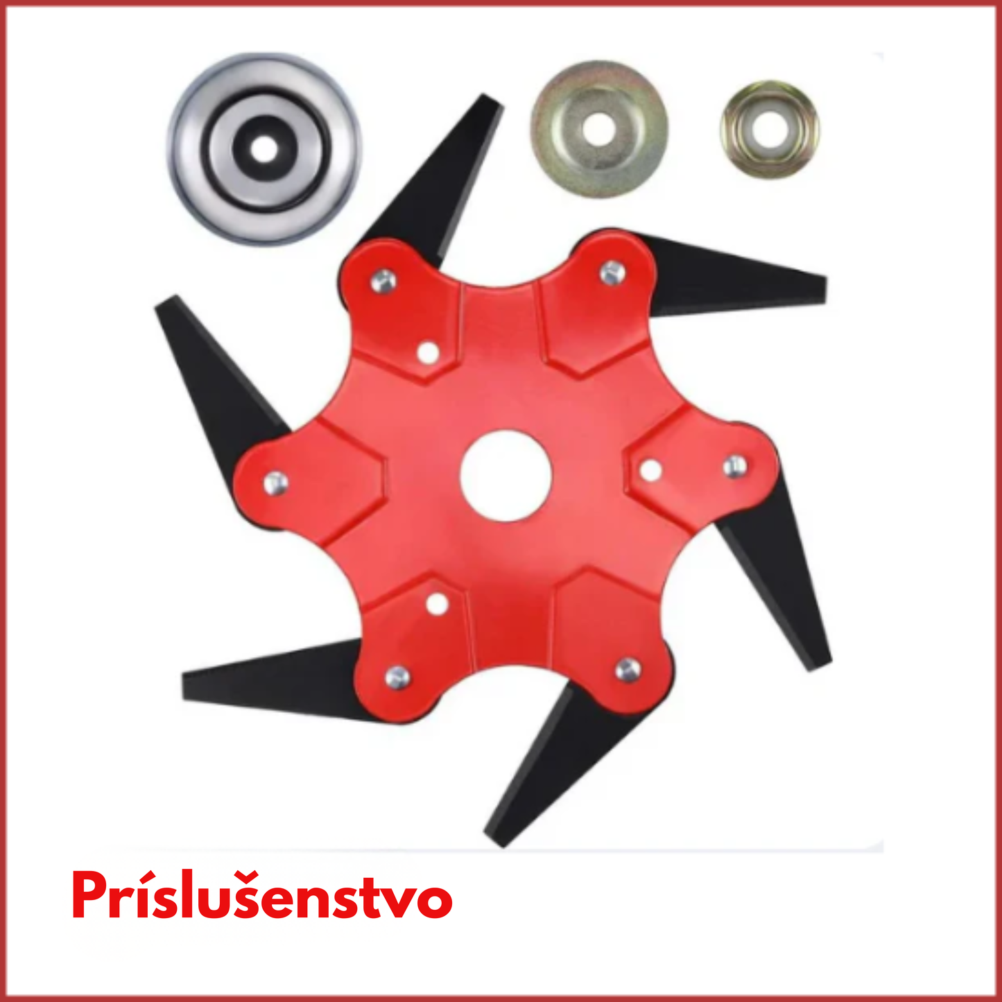 Žací kotúč na trávu so 6 oceľovými zubami (vrátane príslušenstva)