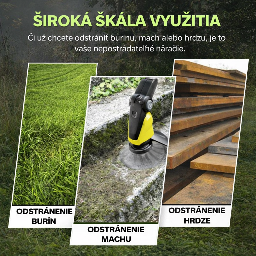 Oceľová žacia hlava so 6 čepeľami – riešenie pre super rýchle kosenie trávy