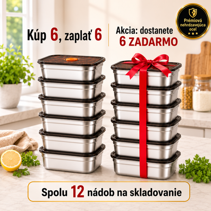 🔥 12 dostaneš, 6 zaplatíš | 316L Nerezová Oceľ Vákuový Zásobník na Jedlo