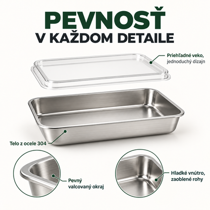 ✦ 12 za cenu 6 | Súprava vzduchotesných nerezových nádob 304 (2000 ML) ✦