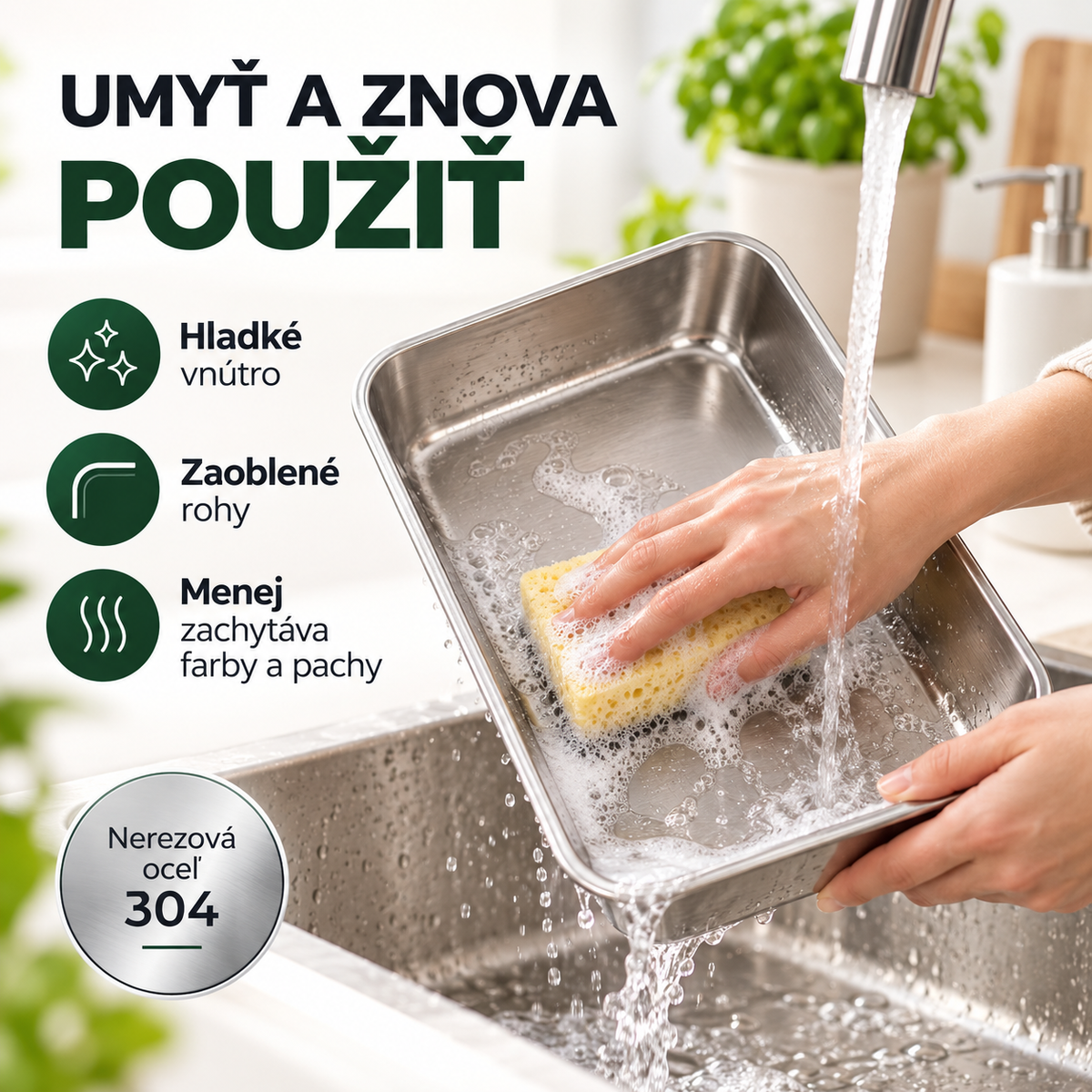 ✦ 12 za cenu 6 | Súprava vzduchotesných nerezových nádob 304 (2000 ML) ✦