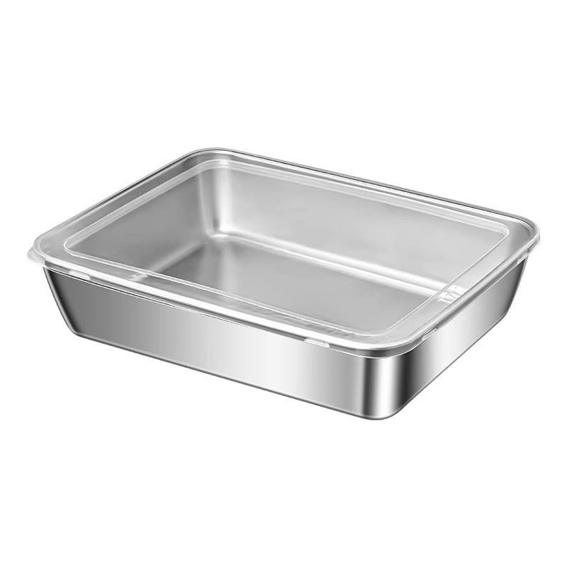 [🎁 Sada 6+3 zadarmo] Nerezové Nádoby SUS304 – Zdravé, Prémiové a Vhodné Do Mikrovlnky (25 x 20 x 6 cm)