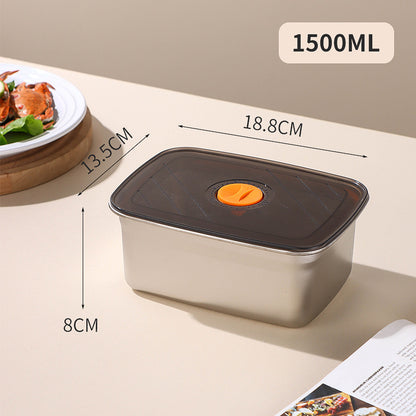 [🎁 Sada 7+2 zadarmo] Antibakteriálna Vákuová Nádoba Na Potraviny Z Nehrdzavejúcej Ocele Veľká 1500 ml (19 x 14 x 8 cm)