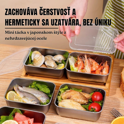 Mini Tácka V Japonskom Štýle Z Nehrdzavejúcej Ocele (13x10x5cm)
