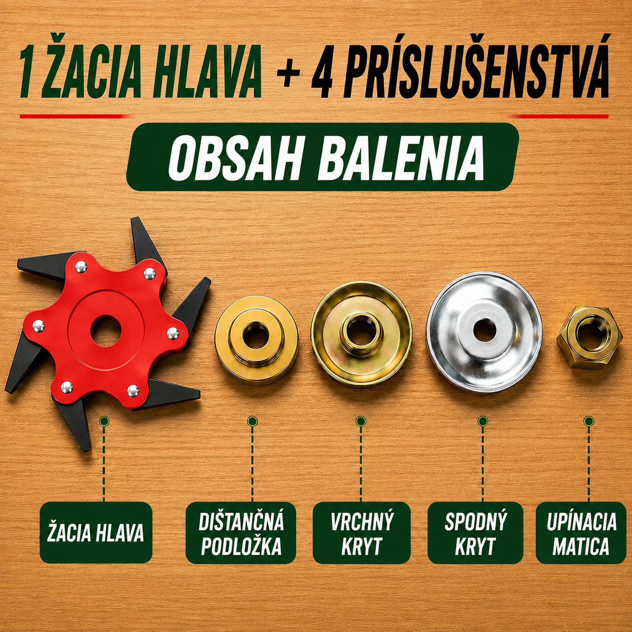 6Blade – Rezacia hlava so 6 čepeľami z mangánovej ocele