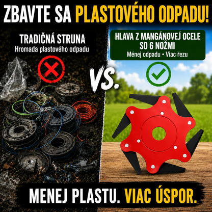 6Blade – Rezacia hlava so 6 čepeľami z mangánovej ocele