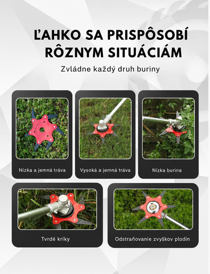 ZĽAVA 70 % | 6-zubová oceľová čepeľ na trávu (príslušenstvo je súčasťou balenia)