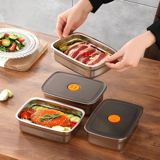 Hermetická vákuová nádoba z nehrdzavejúcej ocele 316 s antibakteriálnym povlakom – 1000 ml (19 × 13,5 × 5,5 cm)