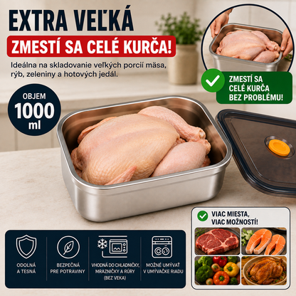 🎁 12 dostaneš, 6 zaplatíš | 316L Nerezová Oceľ Vákuový Zásobník na Jedlo (Veľký objem 1000 ml)