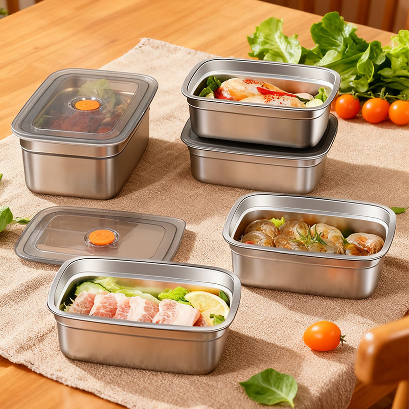 ⭐Súprava antibakteriálnych vákuových nádob z nehrdzavejúcej ocele 316 (19×13,5×5,5 cm)