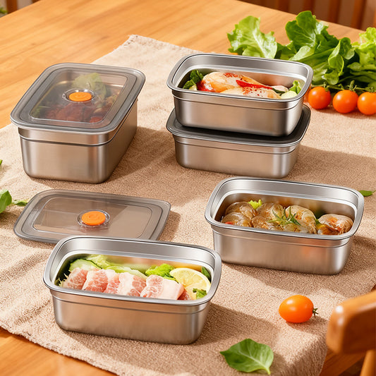 ⭐Súprava antibakteriálnych vákuových nádob z nehrdzavejúcej ocele 316 (19×13,5×5,5 cm)