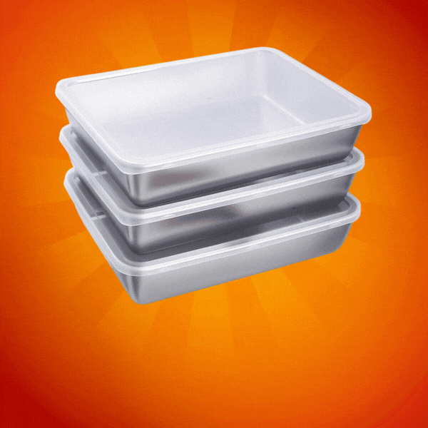 Nádoba na potraviny z nehrdzavejúcej ocele 304 (25 * 20 * 6 cm)