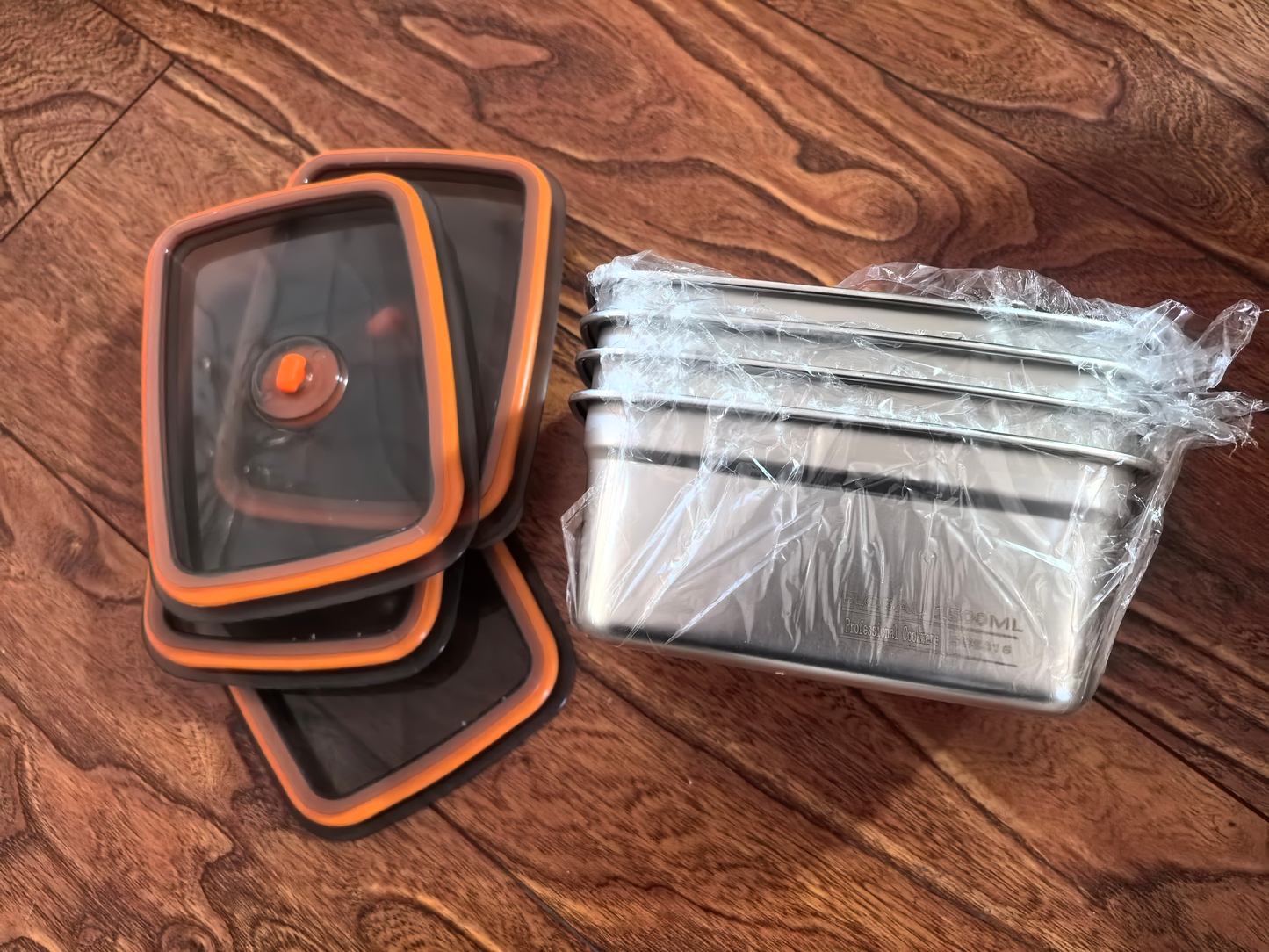 Antibakteriálna Vákuová Nádoba Na Potraviny Z Nehrdzavejúcej Ocele Veľká 1500 ml (19 x 14 x 8 cm)