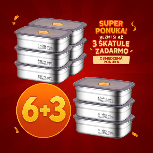 🇸🇰 (6 + 3 zadarmo) Vákuové škatule z nemeckej nehrdzavejúcej ocele 316